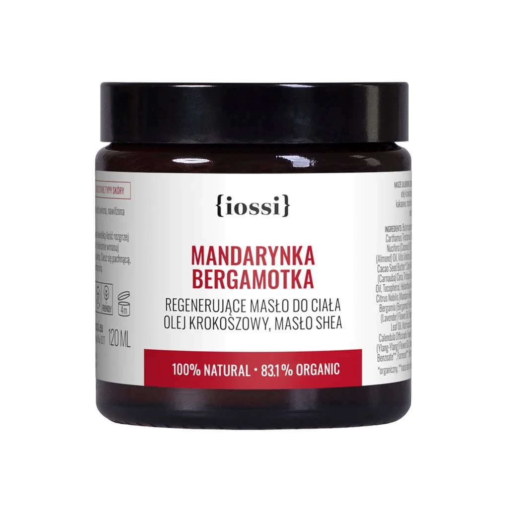 Mandarynka Bergamotka, Regenerujące masło do ciała. Olej krokoszowy, masło shea, 120 ml