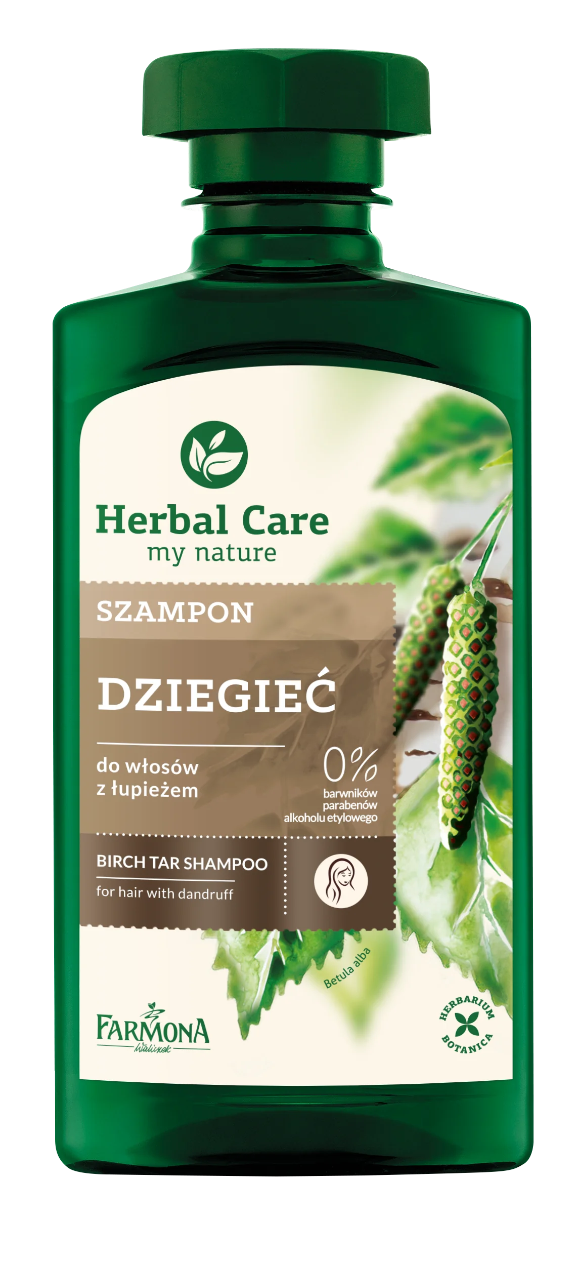 Herbal Care szampon do włosów z łupieżem Dziegieć, 330 ml