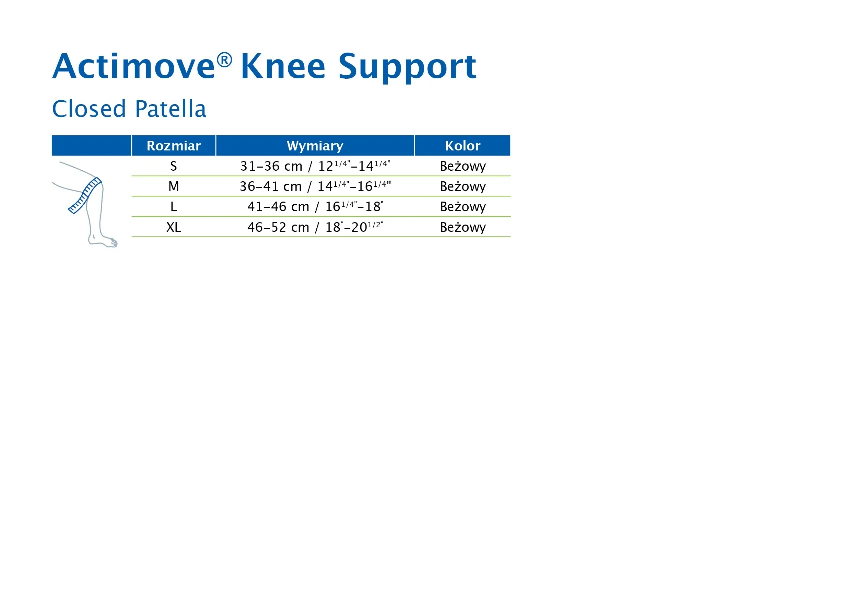 Actimove® Everyday Supports opaska na staw kolanowy beżowa rozmiar M, 1 szt.