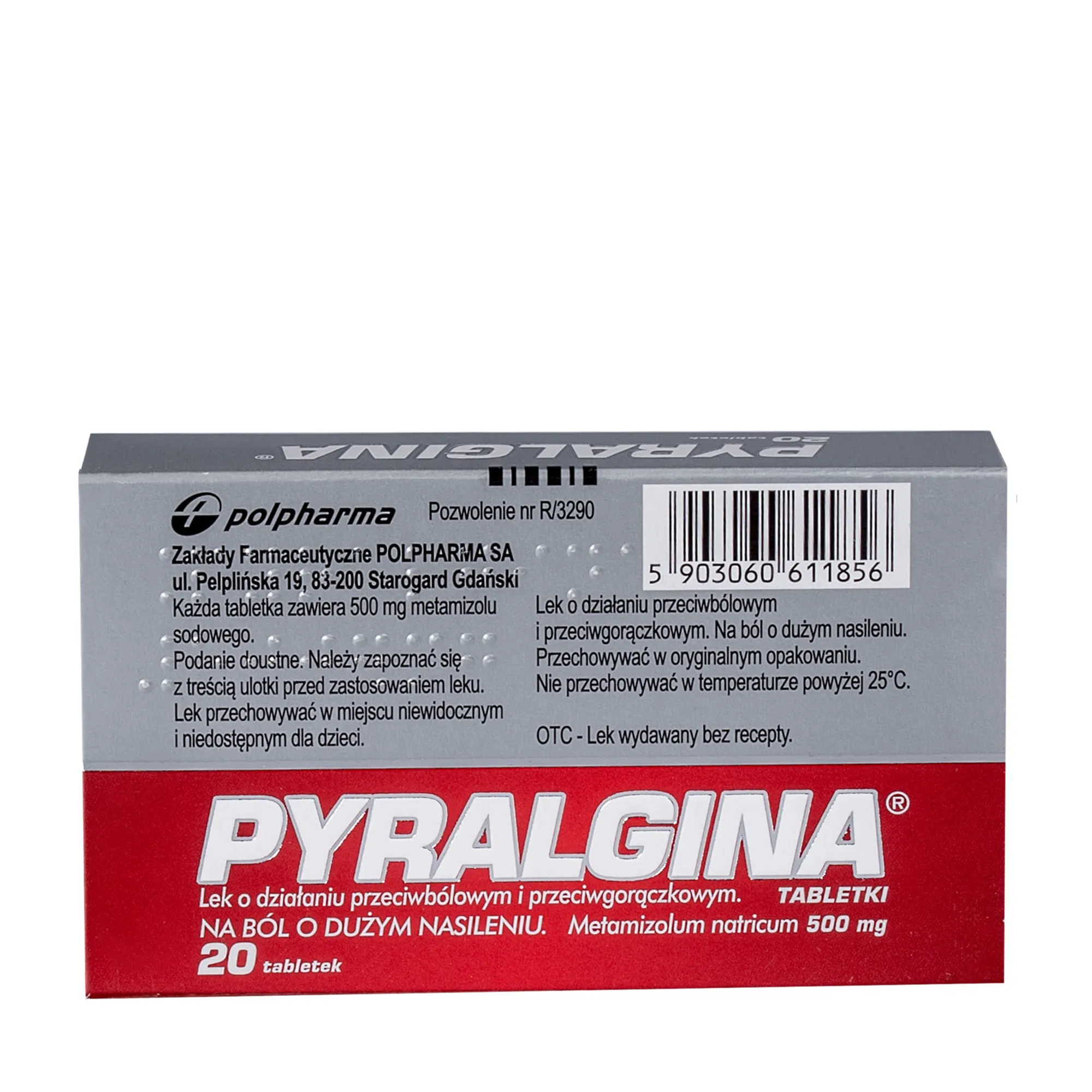 Pyralgina 500 mg, 20 tabletek 