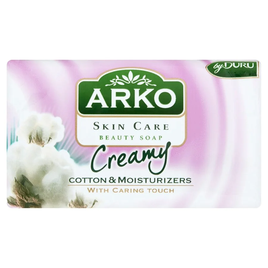 Arko Skin Care, mydło w kostce Bawełna i Krem, 90 g