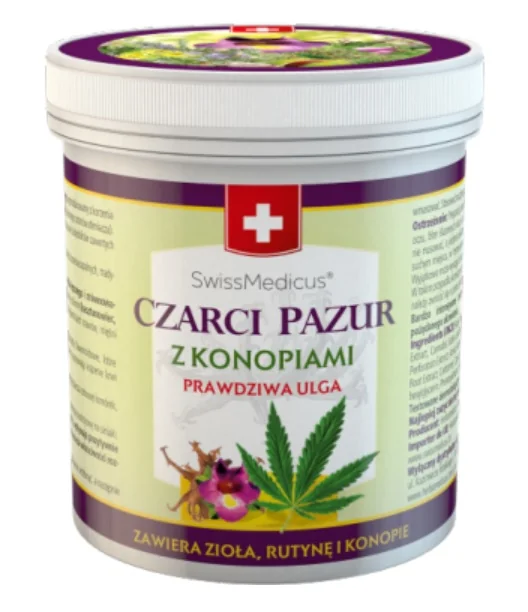 SwissMedicus Czarci Pazur z konopiami, balsam, 250 ml