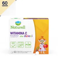 Naturell Witamina C dla dzieci, suplement diety, tabletki do rozgryzania i żucia, 60 sztuk