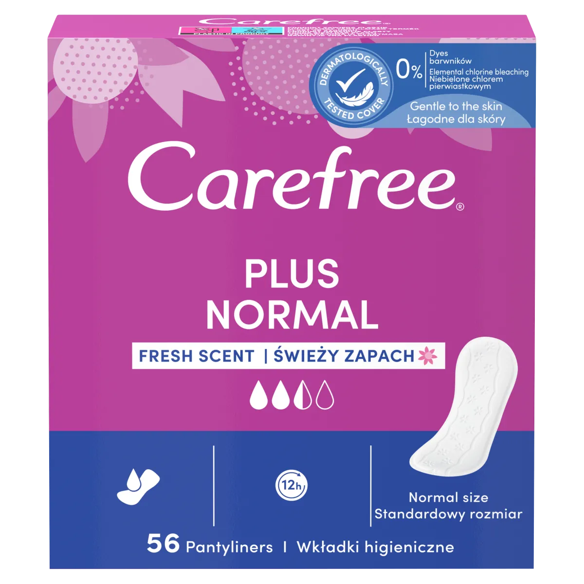 Carefree Plus Original Fresh Wkładki higieniczne, 56 szt.