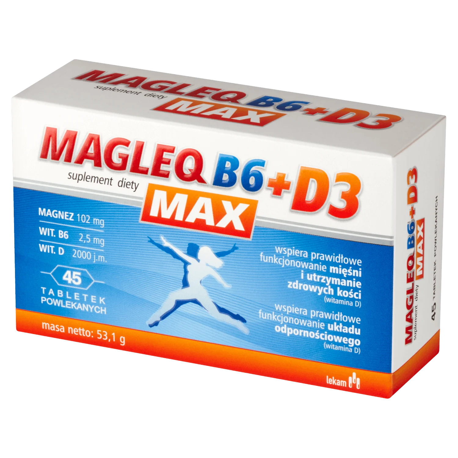 Magleq B6 Max + D3 45 tabletek