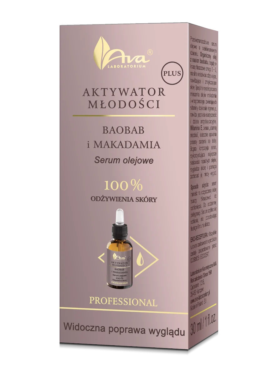 Ava Aktywator Młodości Plus Baobab i Makadamia, serum, 30 ml