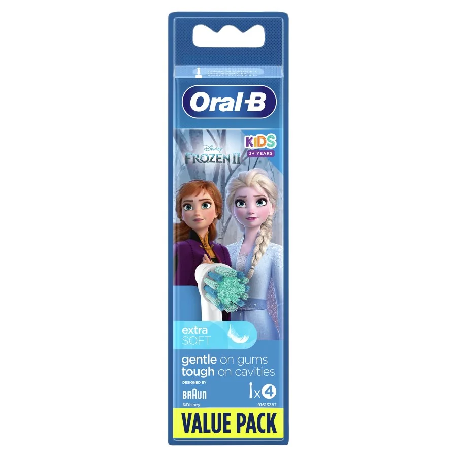 Oral-B Kids Frozen, końcówki szczoteczek elektrycznych do zębów, 4 sztuki