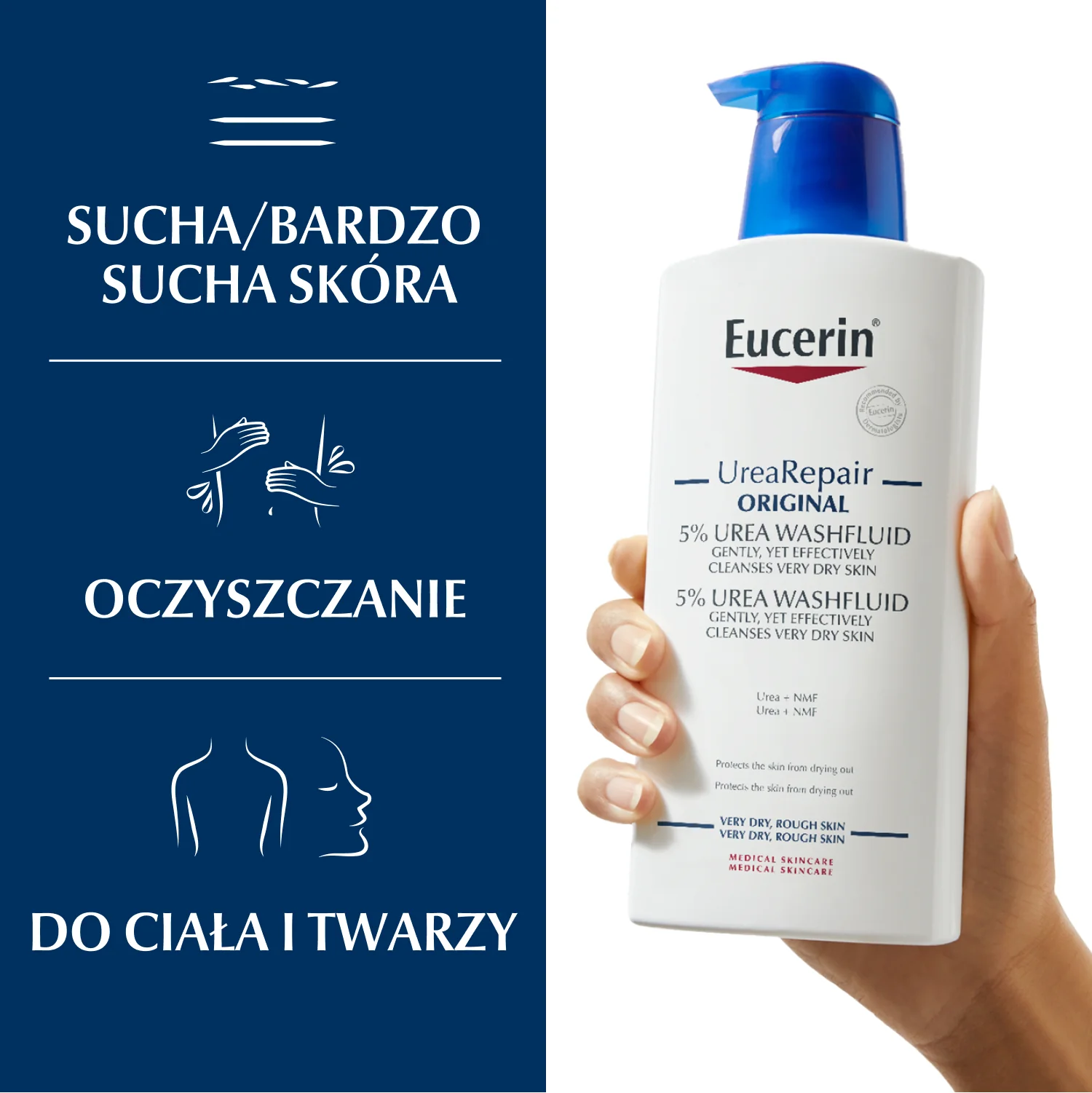 Eucerin UreaRepair ORIGINAL fluid do mycia z 5% mocznika, 400 ml