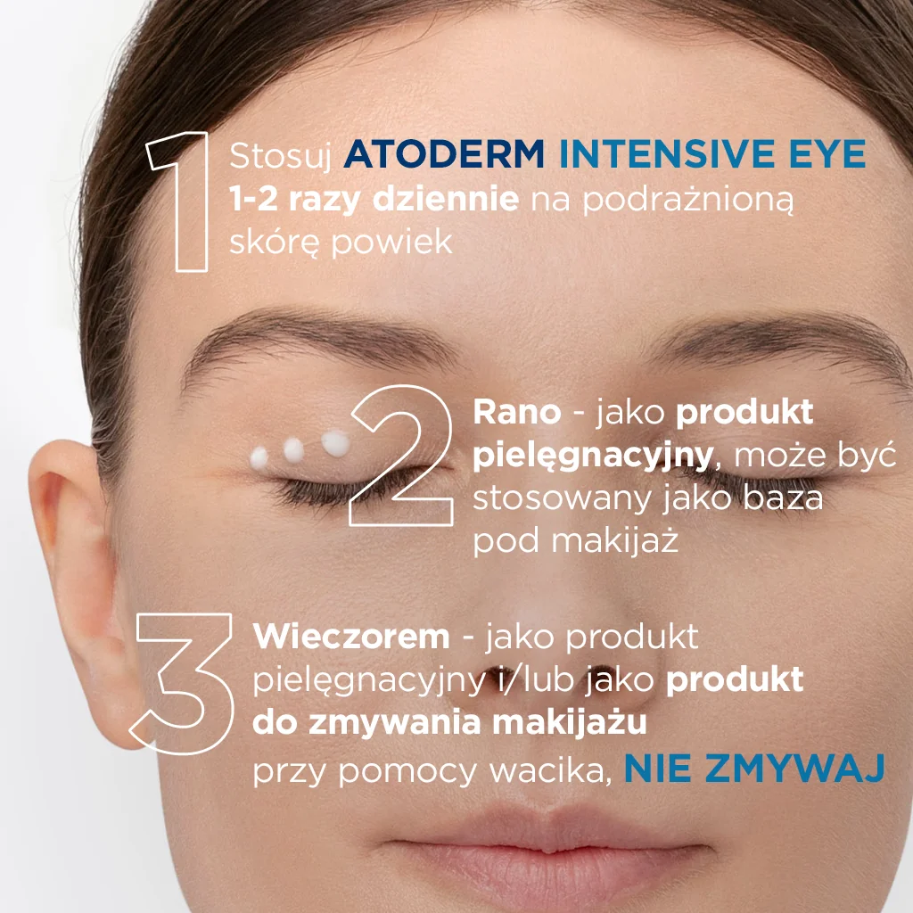 Bioderma Atoderm Intensive Eye 3w1 pielęgnacja podrażnionej skóry powiek, 100 ml