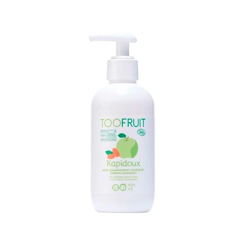 TOOFRUIT, szampon dermo-kojący dla dzieci Zielone Jabłko i Migdały, 200 ml