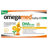 Omegamed Baby, DHA z alg + witamina D, 30 kapsułek twist-off