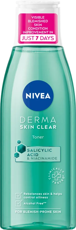 Nivea Derma Skin Clear, tonik normalizujący, 200 ml