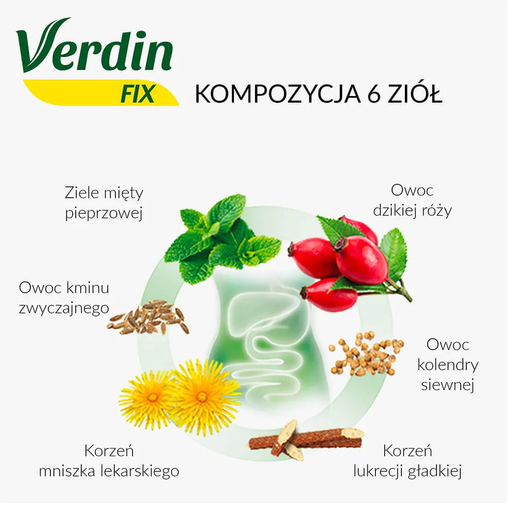 Verdin Fix, zioła do zaparzania w saszetkach, suplement diety, 20 saszetek 