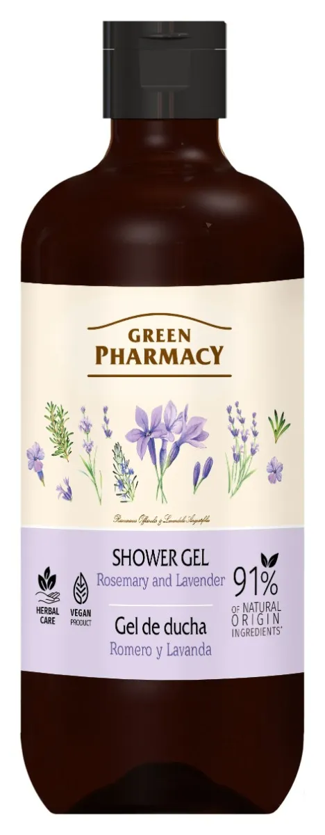 Green Pharmacy Żel pod prysznic rozmaryn i lawenda, 500 ml