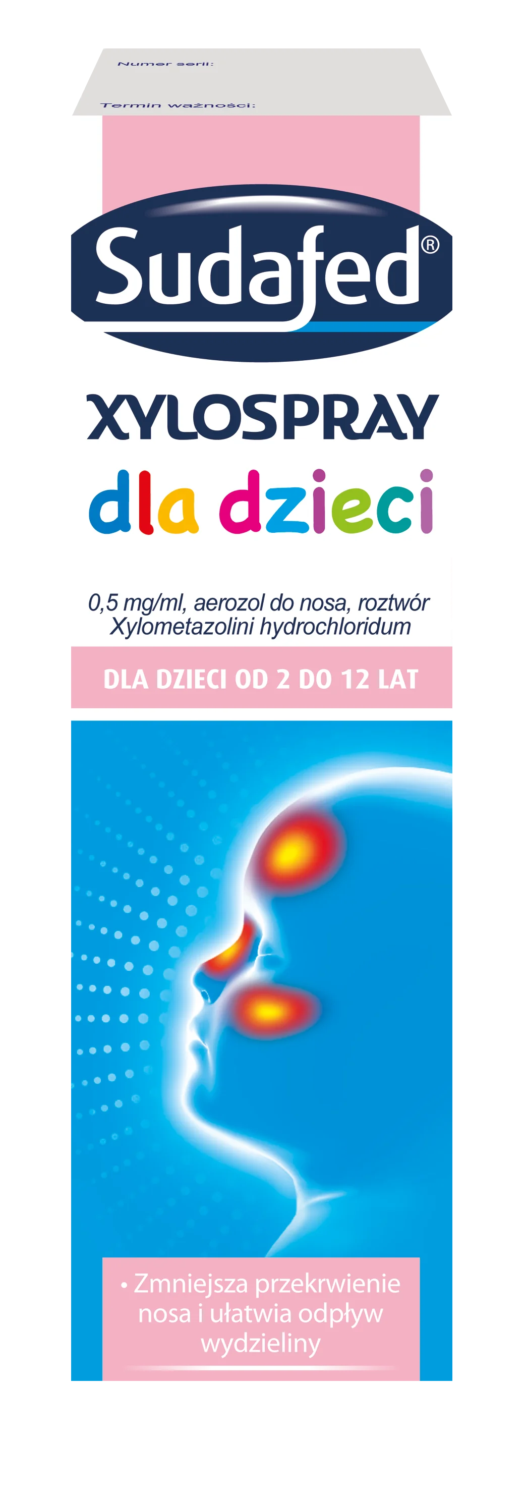 Sudafed XyloSpray dla dzieci, 0,5 mg/ml, aerozol do nosa, 10 ml