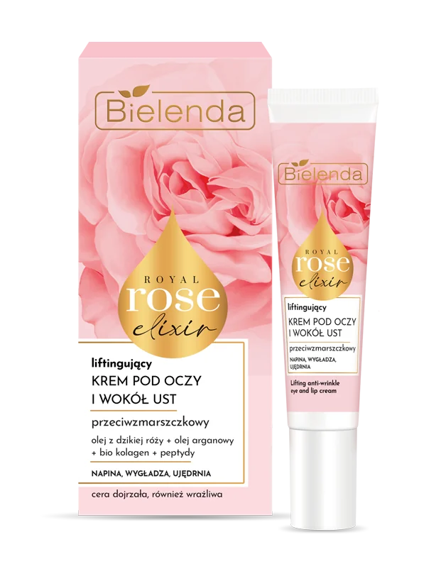 Bielenda Royal Rose przeciwzmarszczkowy krem liftingujący pod oczy i wokół ust, 15 ml