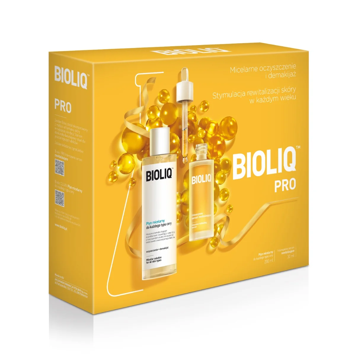 Bioliq Pro zestaw, serum rewitalizujące, 30 ml + płyn micelarny, 200 ml