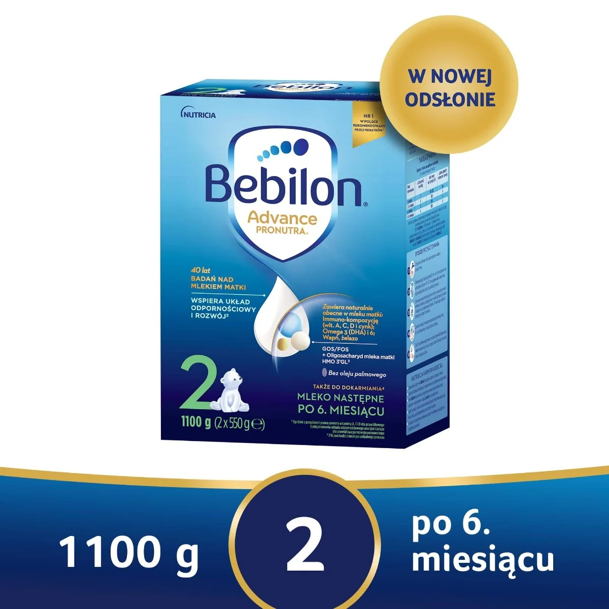 Bebilon 2 Pronutra Advance, mleko następne po 6. miesiącu 1100 g