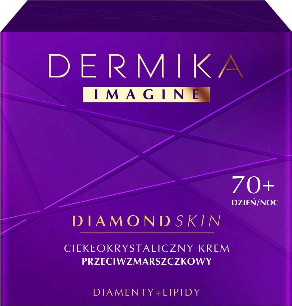 Dermika Imagine Diamond Skin, ciekłokrystaliczny krem przeciwzmarszczkowy na dzień i na noc 70+, 50 ml