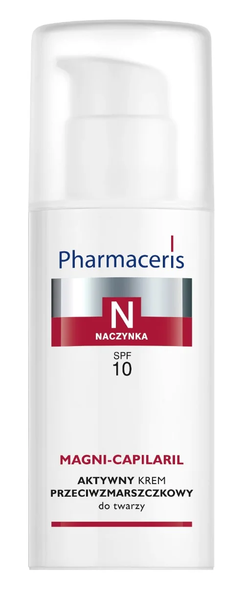 Pharmaceris N, naczynka, aktywny krem przeciwzmarszczkowy do twarzy, Magni-Capilaris SPF 10, 50 ml