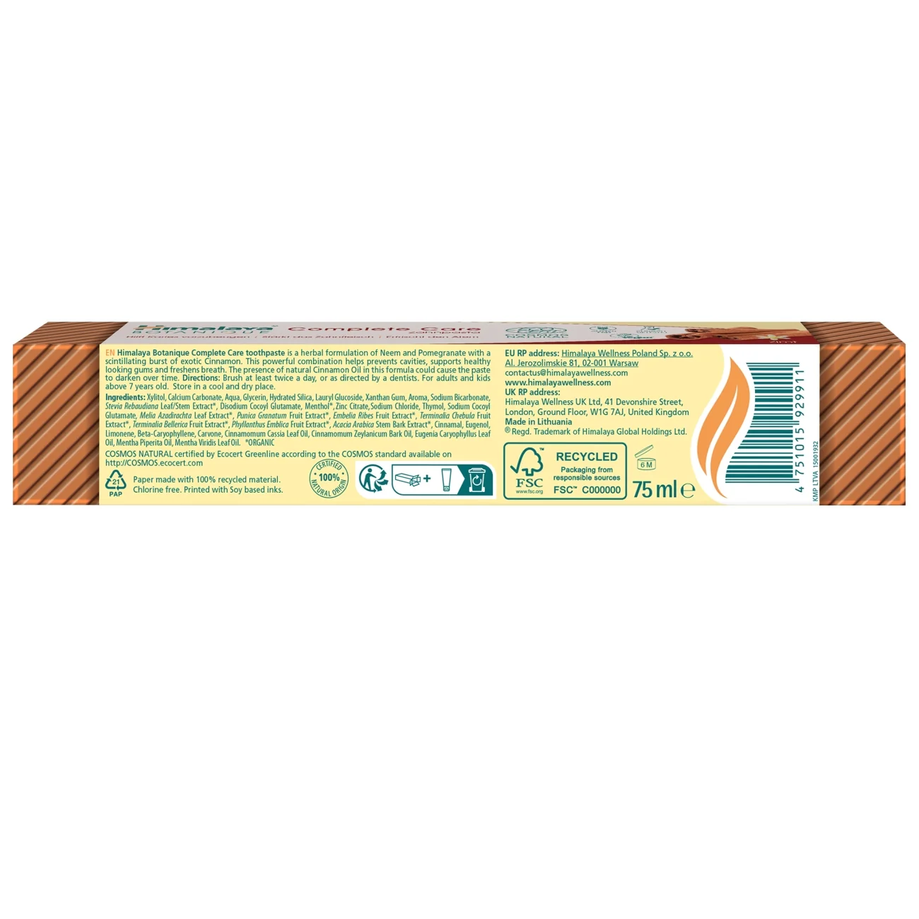 Himalaya Botanique Complete Care cynamonowa pasta do zębów, 75 ml