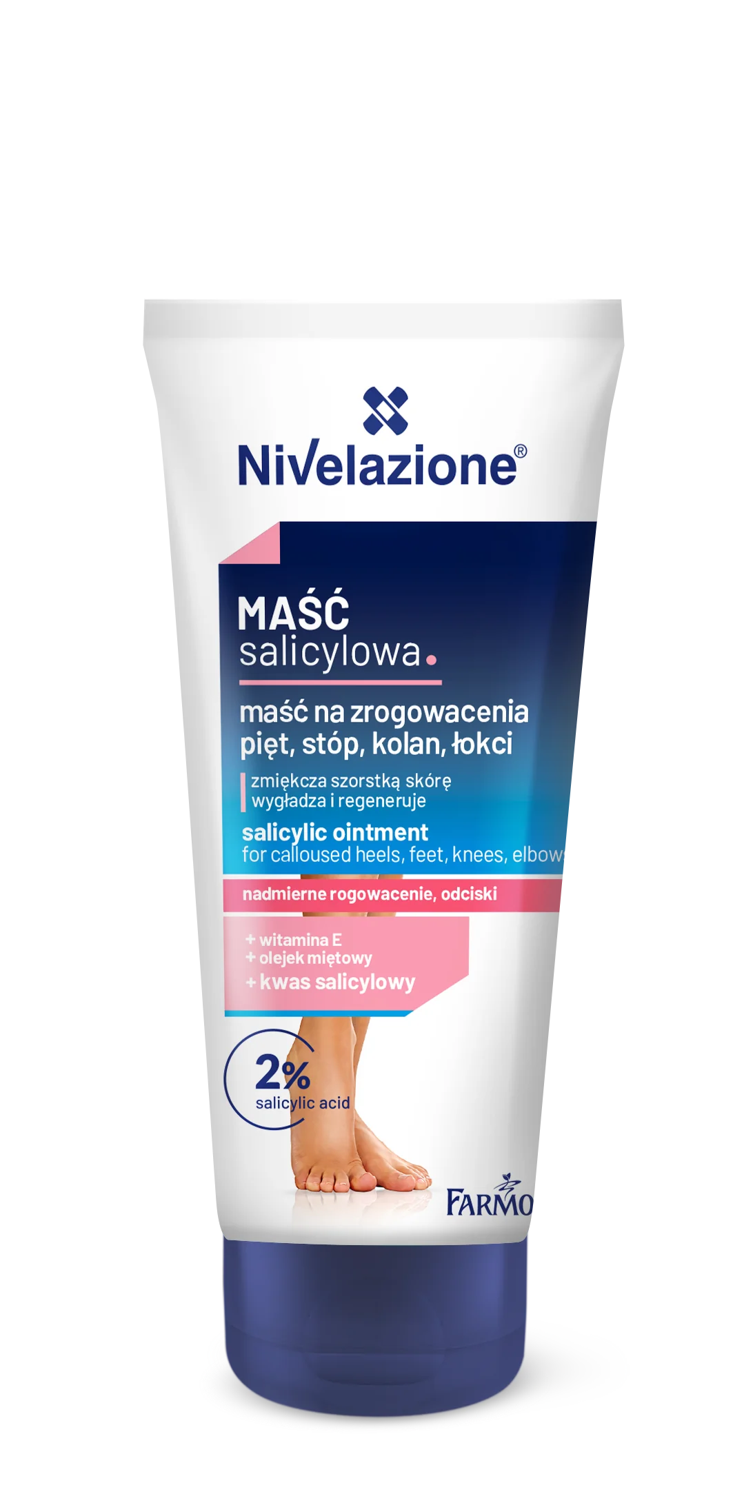 Nivelazione, maść salicylowa na zrogowacenia pięt, stóp, kolan, łokci, 75 ml