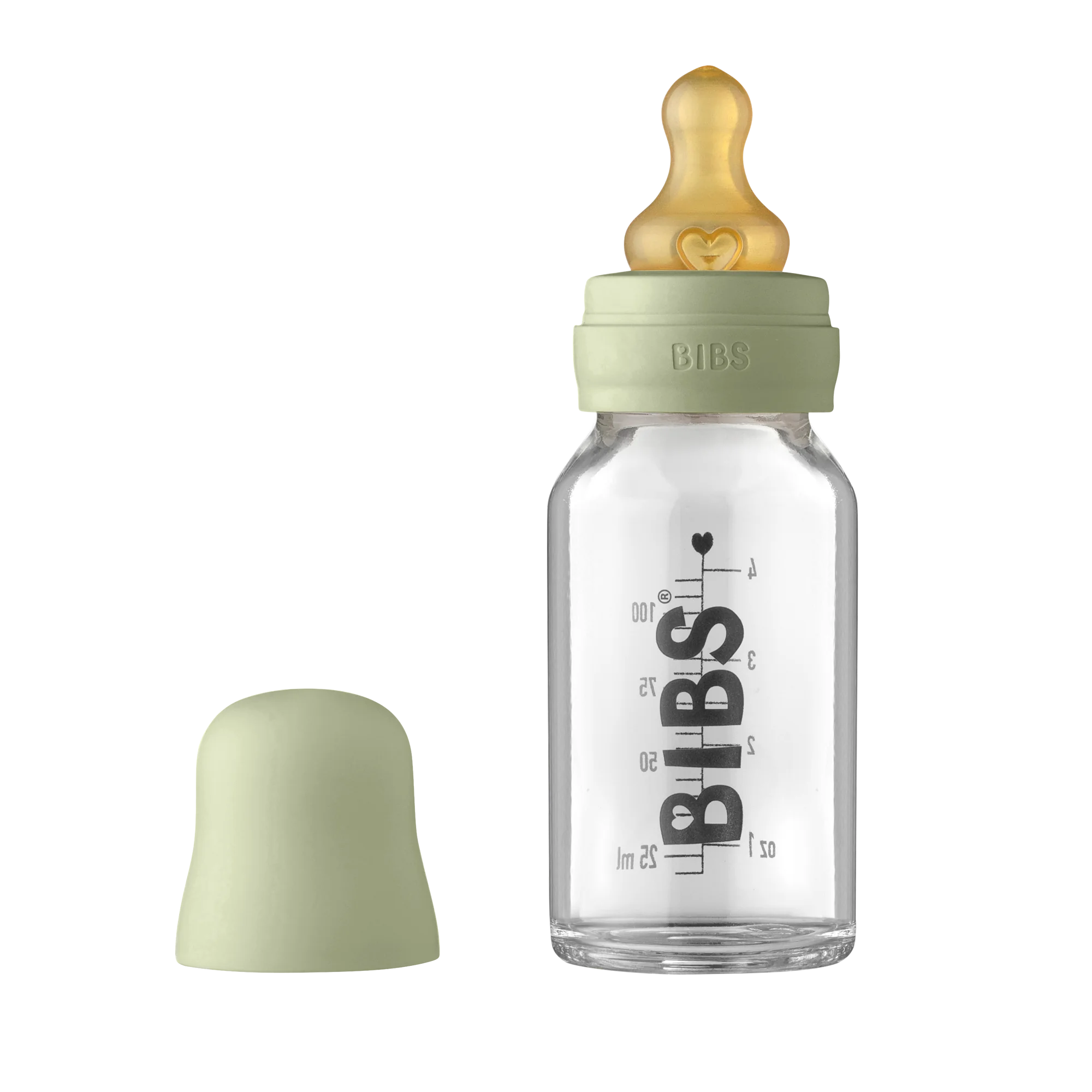 Bibs Sage zestaw szklana butelka, 110 ml + smoczek