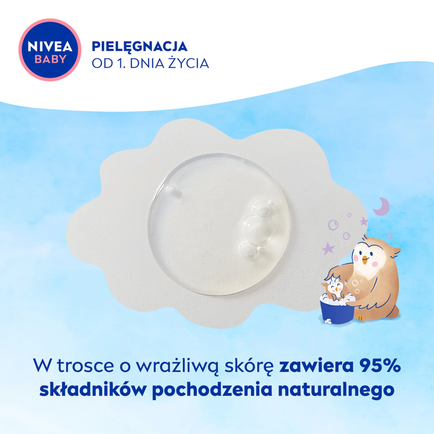 Nivea Baby Dobranoc żel 2 w 1 do mycia ciała i włosów 200 ml