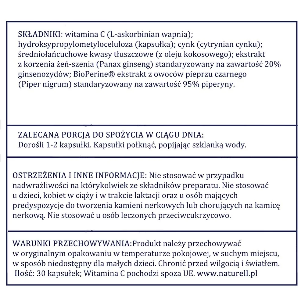 Naturell C 1000+ 90 kapsułek