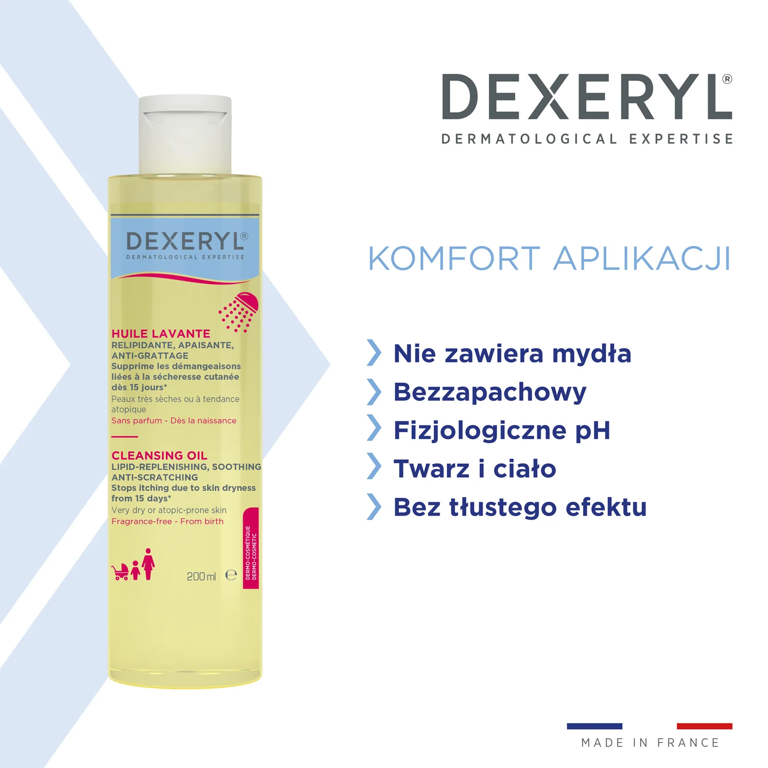 Dexeryl olejek do mycia, 200 ml