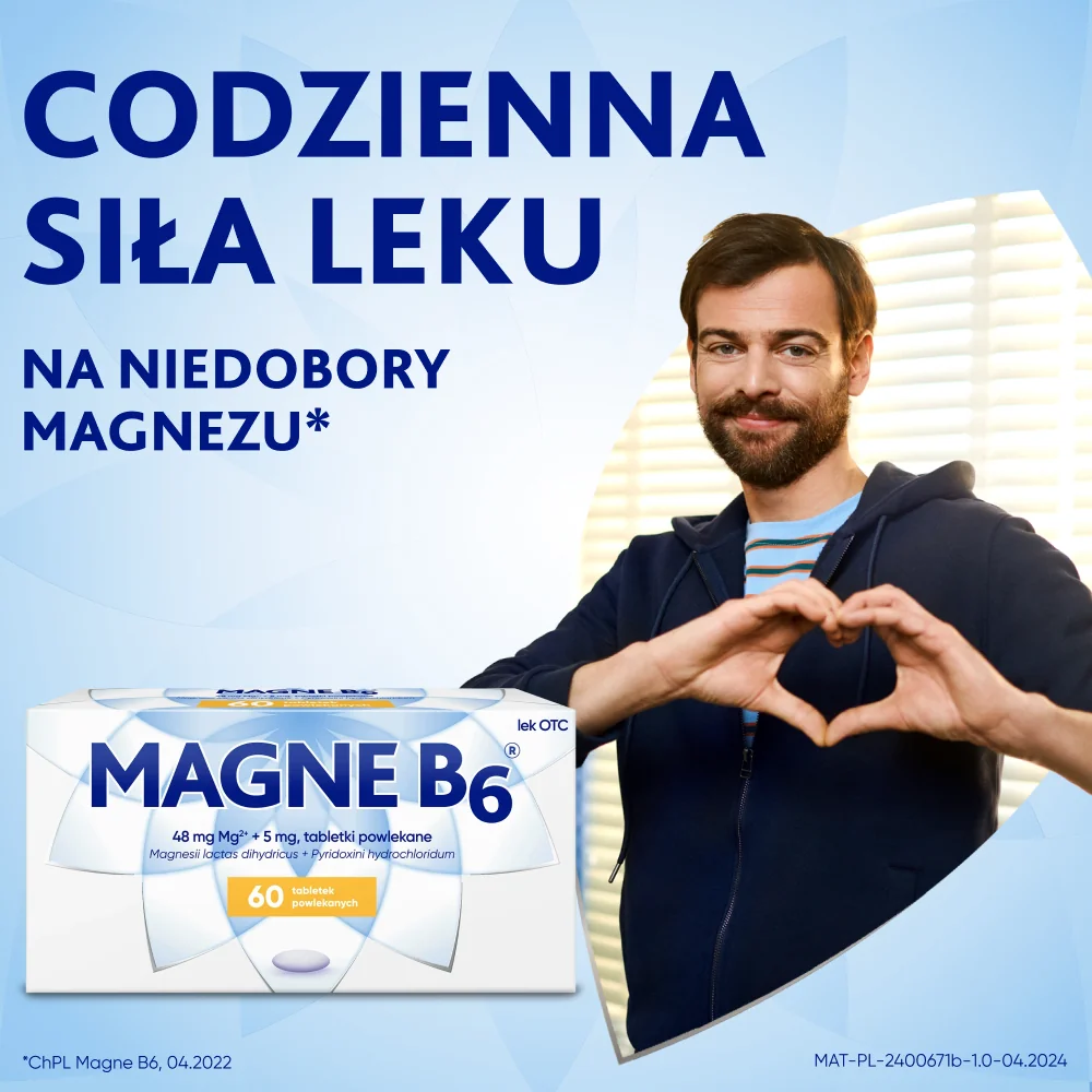 Magne B6 48 mg + 5 mg, 60 tabletek powlekanych