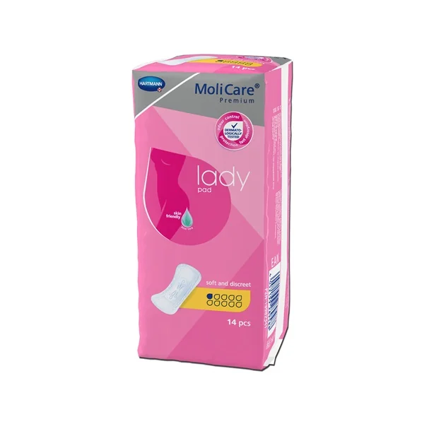 MoliCare Premium lady pad 1 kropla, Wkładki anatomiczne chłonne, 14 sztuk