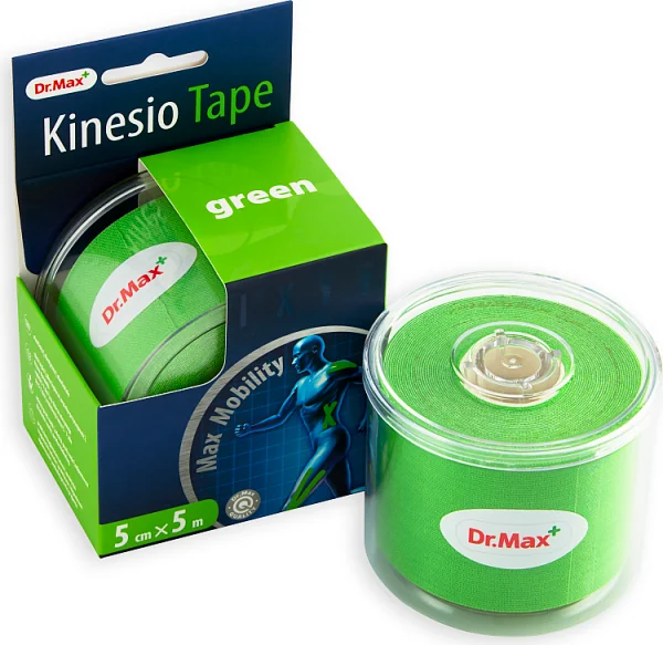 Kinesio Tape Dr. Max, Taśma Kinezjologiczna zielona 5cm x 5m, 1 sztuka 