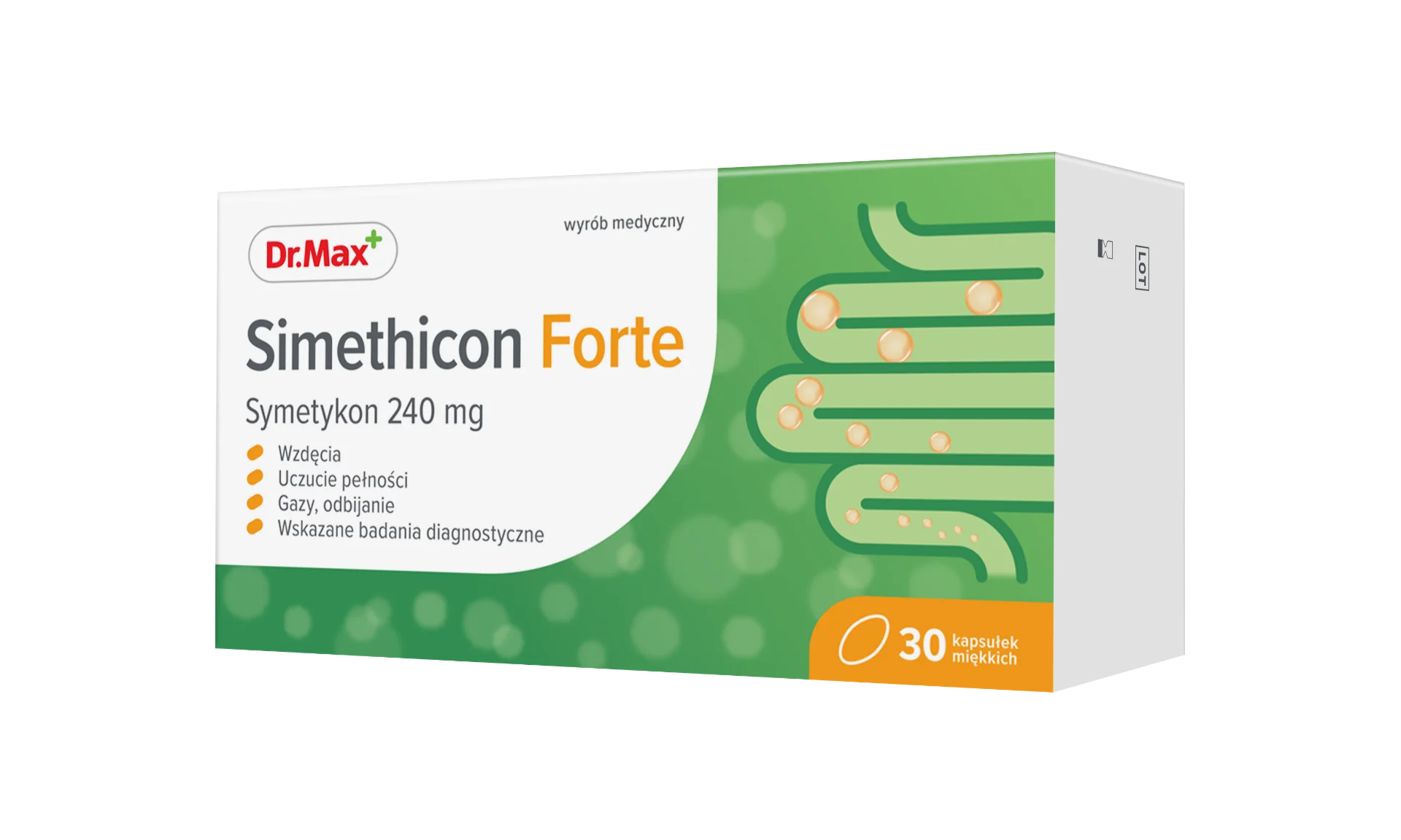 Simethicon Forte Dr. Max, 240mg, 30 kapsułek