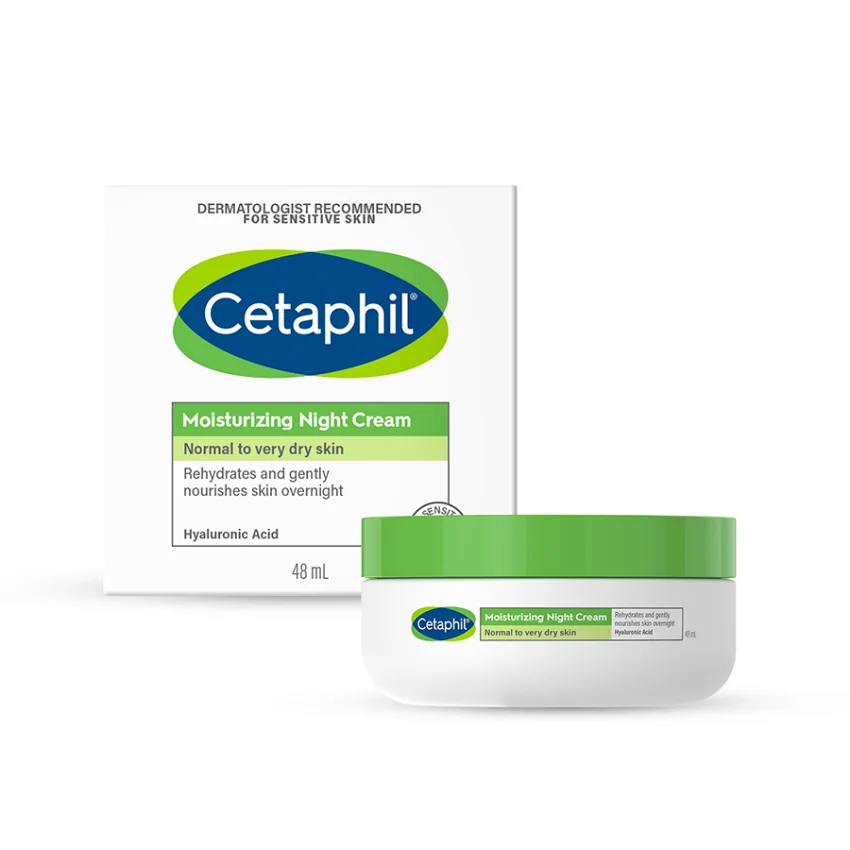 Cetaphil Krem nawilżający na noc z kwasem hialuronowym, 48 ml