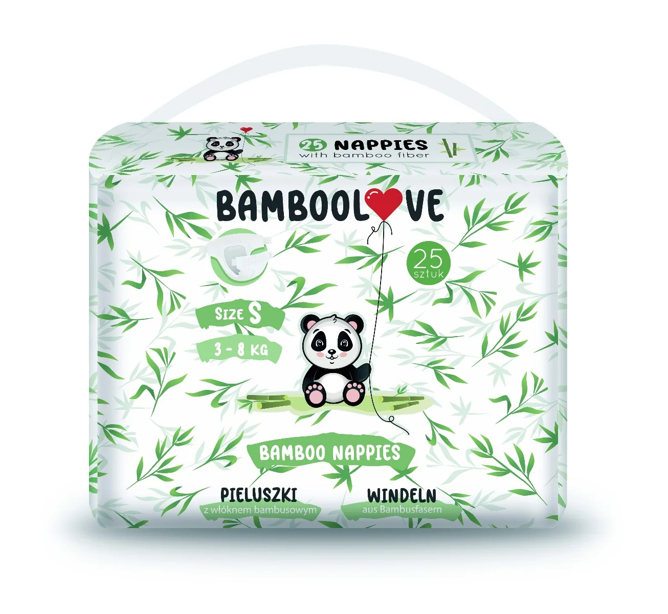 Bamboolove jednorazowe pieluszki bambusowe rozmiar S, 25 szt.