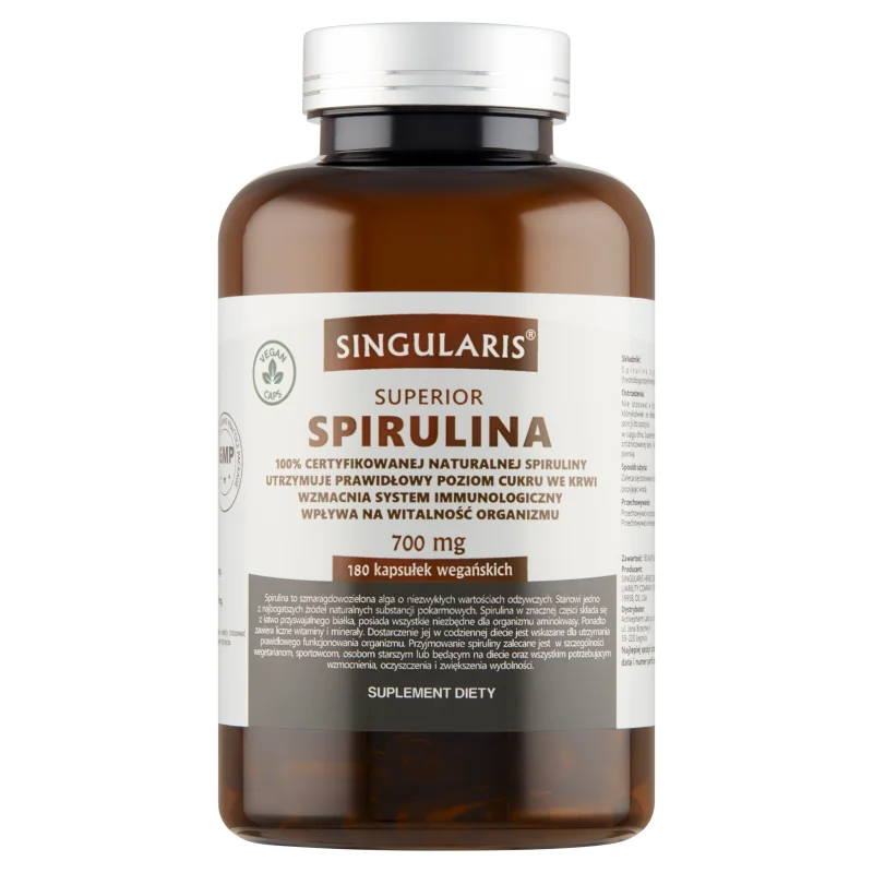 Singularis Superior Spirulina 700 mg, 180 kapsułek