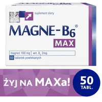 Magne-B6 MAX, suplement diety, 50 tabletek powlekanych