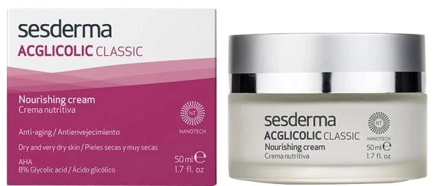 Sesderma Acglicolic Classic Nourishing Cream, krem odżywczy przeciwstarzeniowy, 50 ml