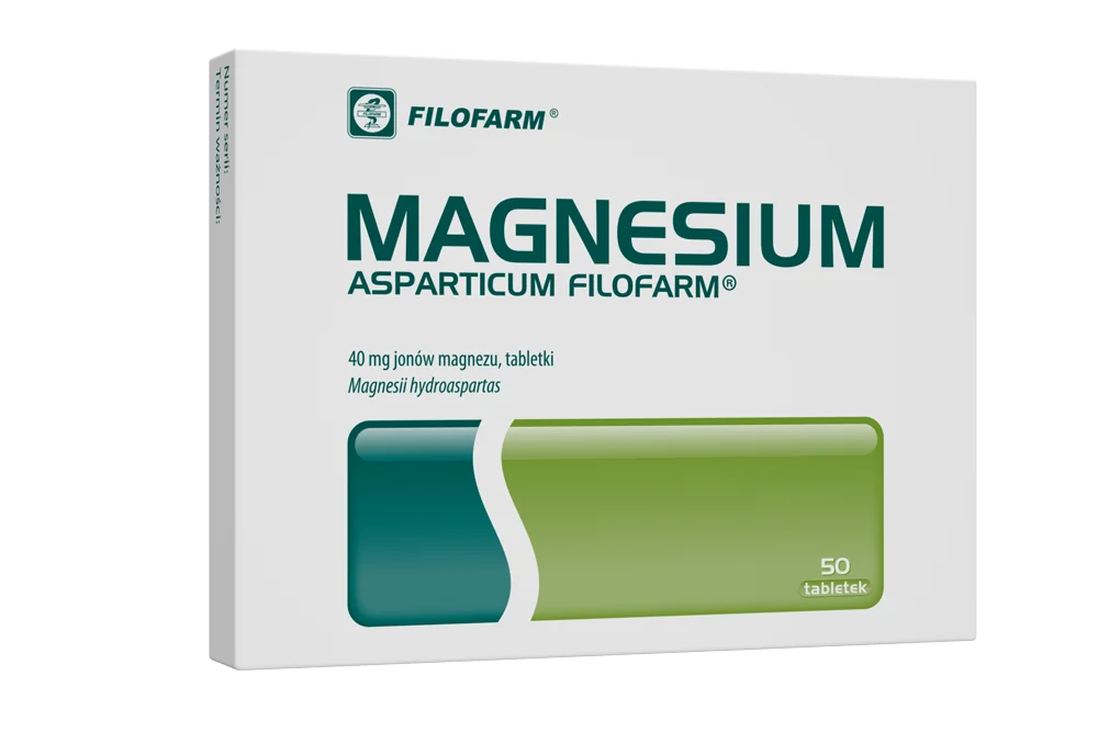 Magnesium Asparticum Filofarm, 40 mg, 50 tabletek