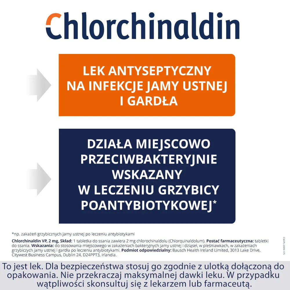 Chlorchinaldin VP, 2 mg, 40 tabletek do ssania 