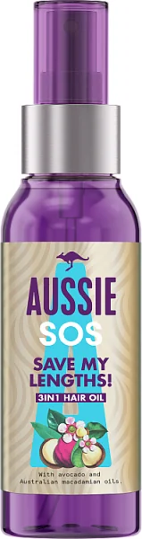 Aussie SOS Save My Lengths!, olejek do włosów 3 w 1, 100ml