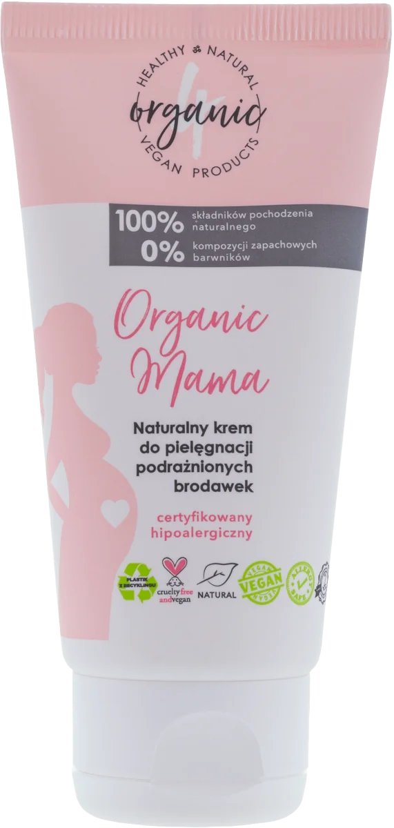 4organic Mama, naturalny krem do pielęgnacji podrażnionych brodawek, 50 ml