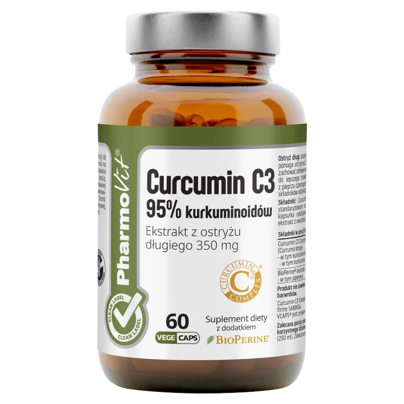 Pharmovit Curcumin C3 95% kurkuminoidów, suplement diety, 60 kapsułek