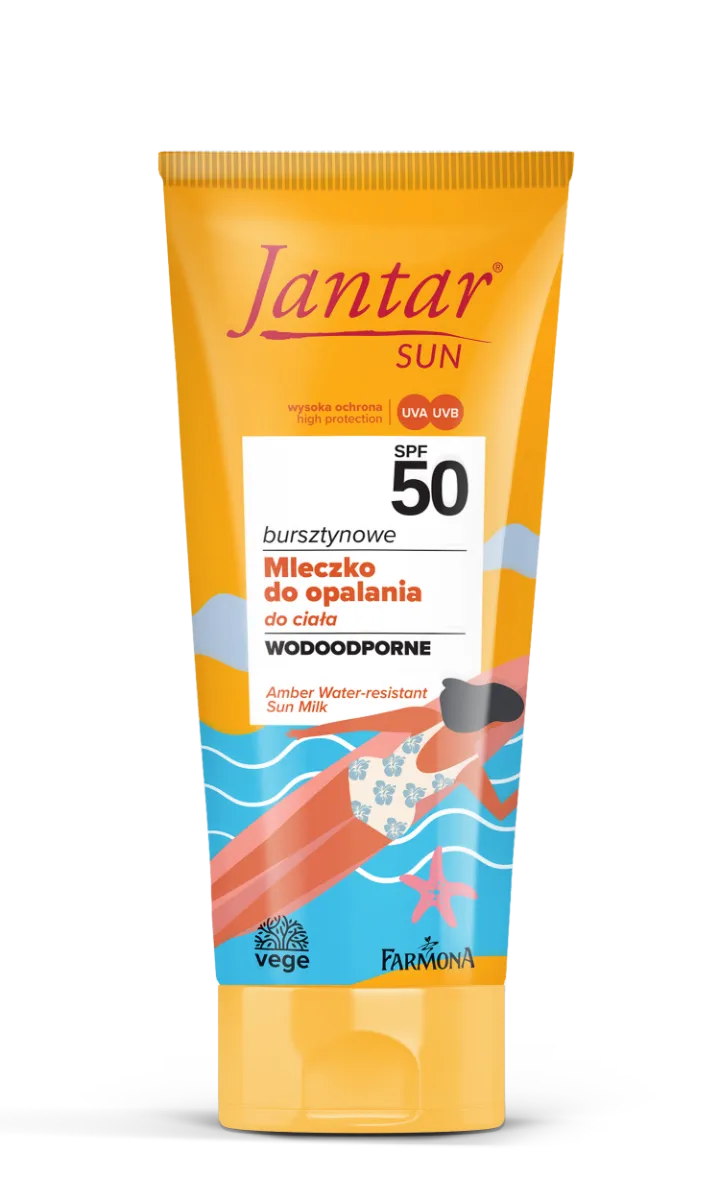 Farmona Jantar Sun bursztynowe wodoodporne mleczko do opalania SPF 50, 200 ml