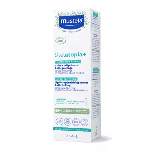 Mustela Stelatopia+, krem uzupełniający lipidy, 150 ml