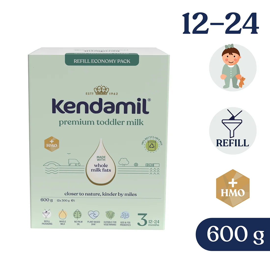 Kendamil Premium Box 3 mleko junior po 12. miesiącu życia, 600 g