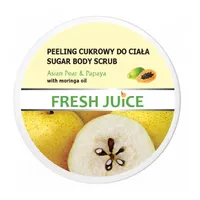 Fresh Juice peeling cukrowy do ciała Azjatycka gruszka i Papaja, 225 ml