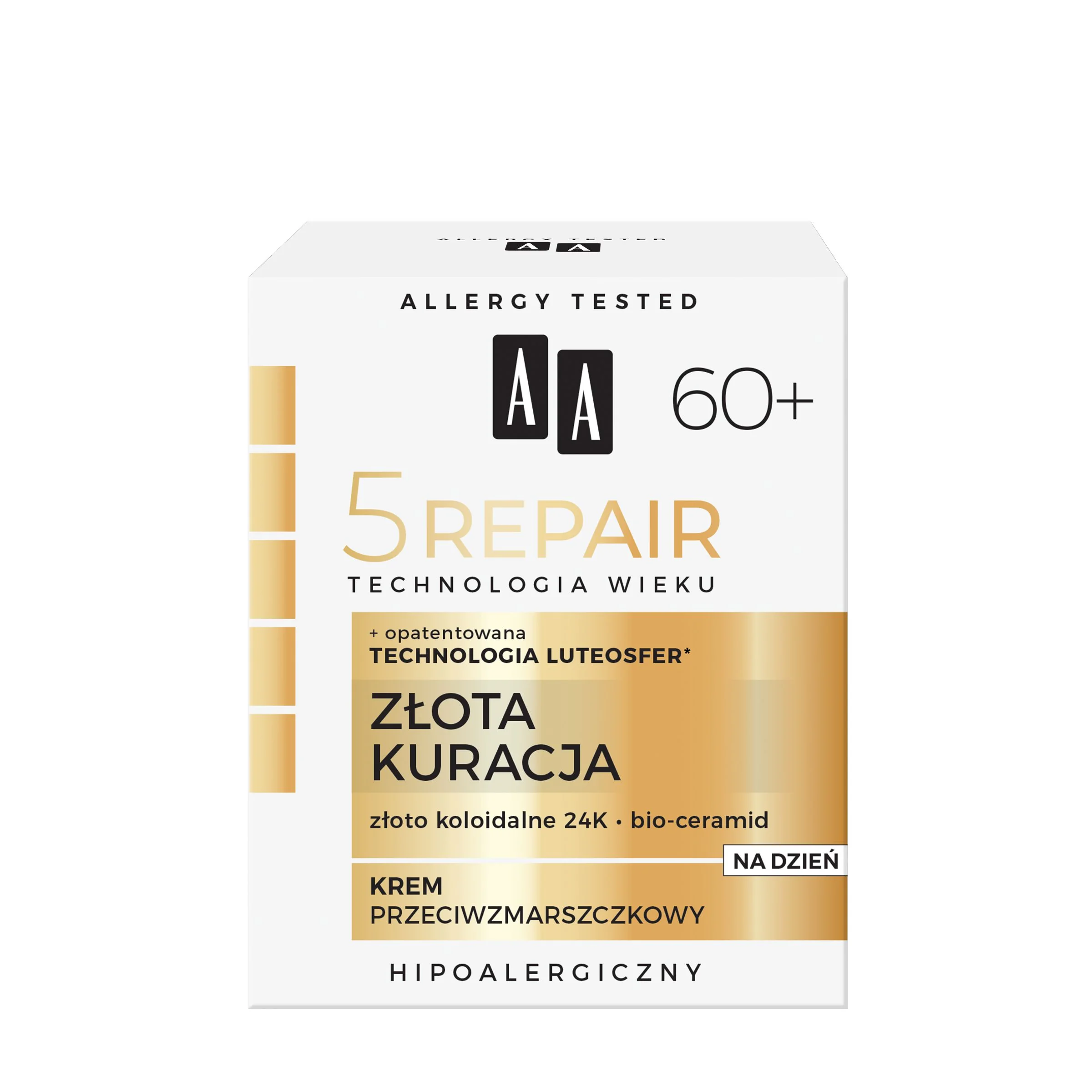 AA 5Repair Złota Kuracja krem do twarzy na dzień 60+, 50 ml