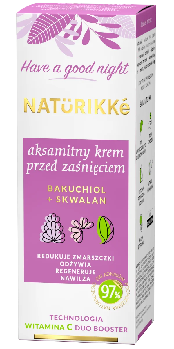 I’m Natürikké, aksamitny krem przed zaśnięciem z bakuchiolem i skwalanem, 50 ml